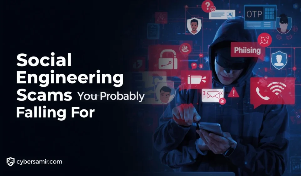 social engineering scams warning illustration Nepal cybersecurity awareness cybersamir.com