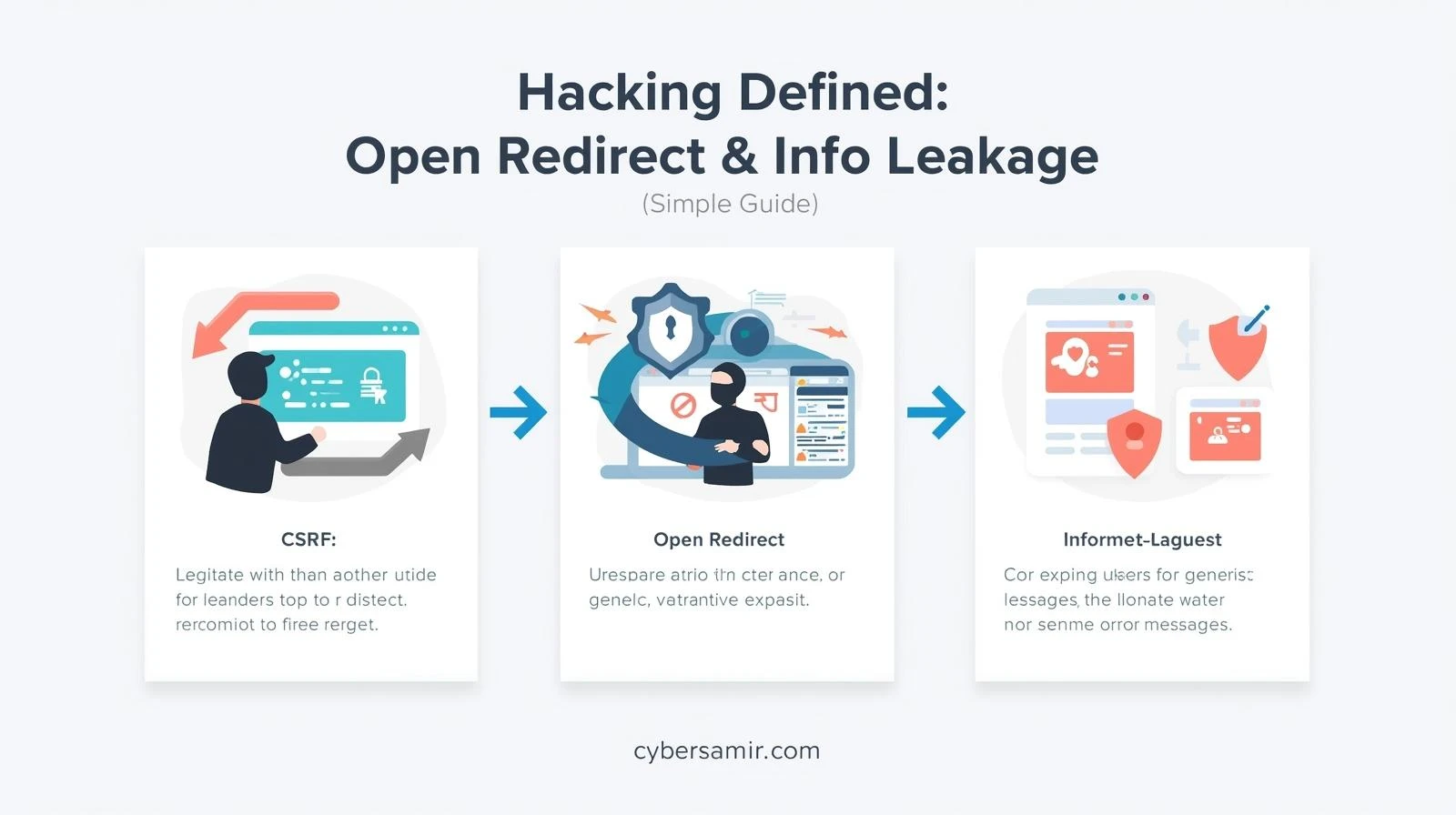 CSRF Open Redirect and Information Leakage vulnerabilities explained