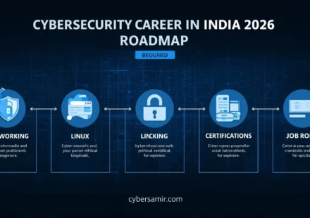 Cybersecurity career in India roadmap for beginners 2026 cybersamir.com guide