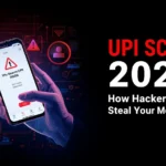 UPI scam example with OTP fraud, fake apps and QR code attack on mobile banking