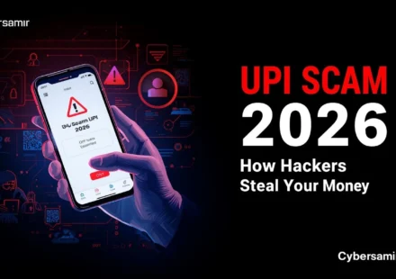 UPI scam example with OTP fraud, fake apps and QR code attack on mobile banking