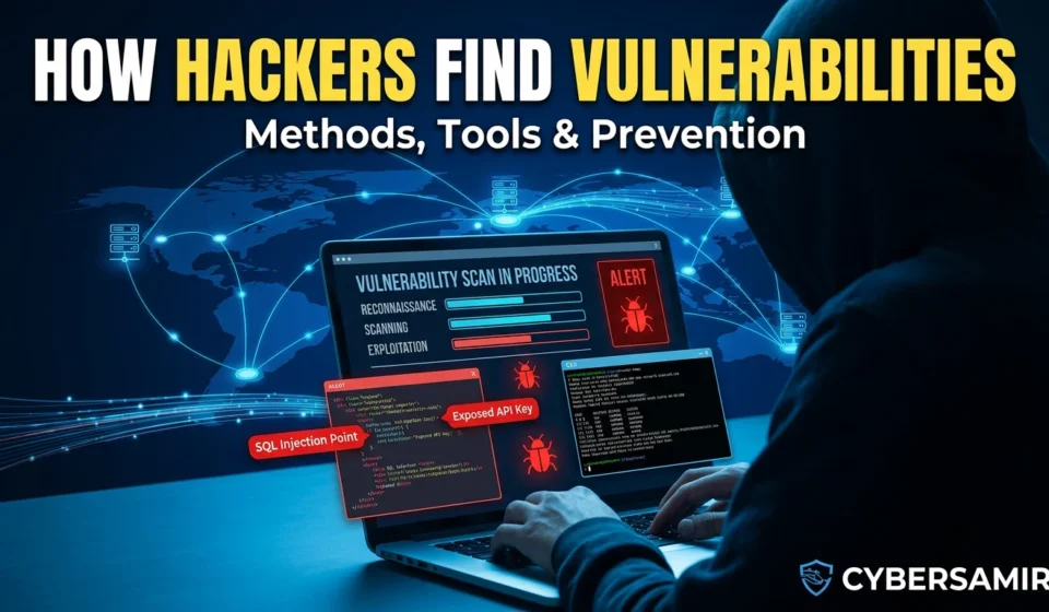 how hackers find website vulnerabilities scanning recon exploitation cybersecurity CyberSamir