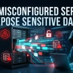 server misconfiguration exposed data cybersecurity risk illustration