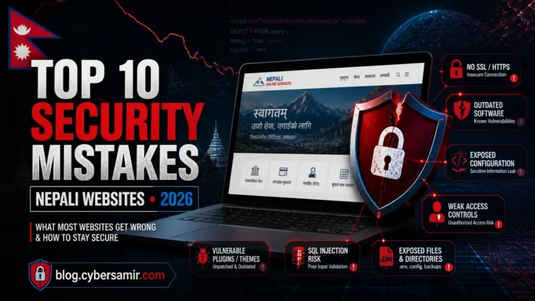 Top 10 Security Mistakes Nepali Websites Still Make in 2026