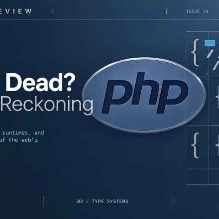 Cinematic PHP programming thumbnail with the headline “Is PHP Dead? 2026 Reckoning,” a glowing blue PHP elephant, and CyberSamir branding.